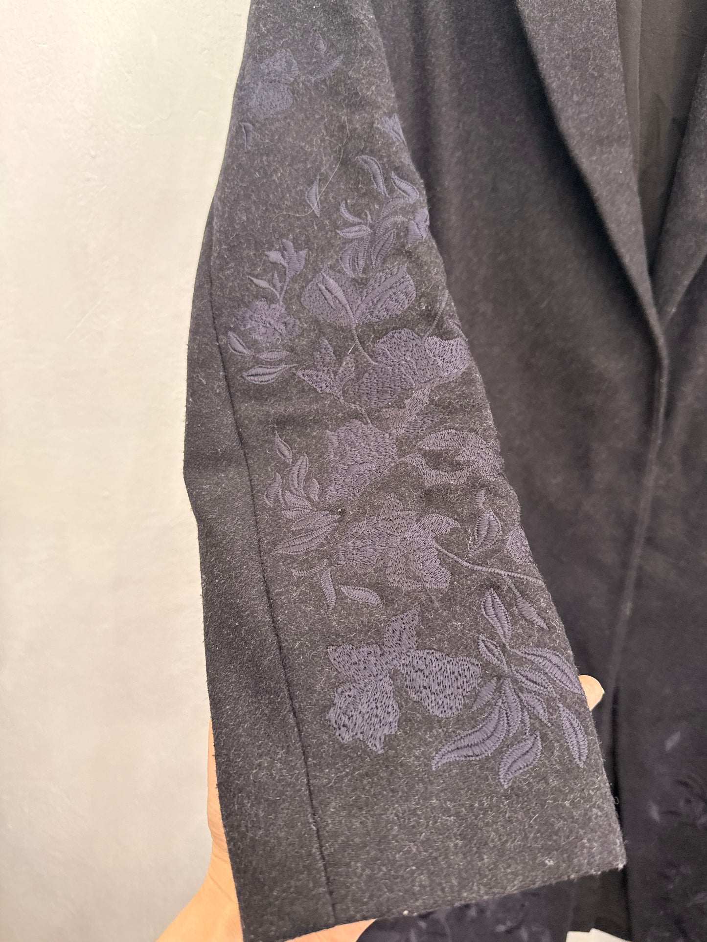 Abrigo All Saints Azul Oscuro Bordado Talla S