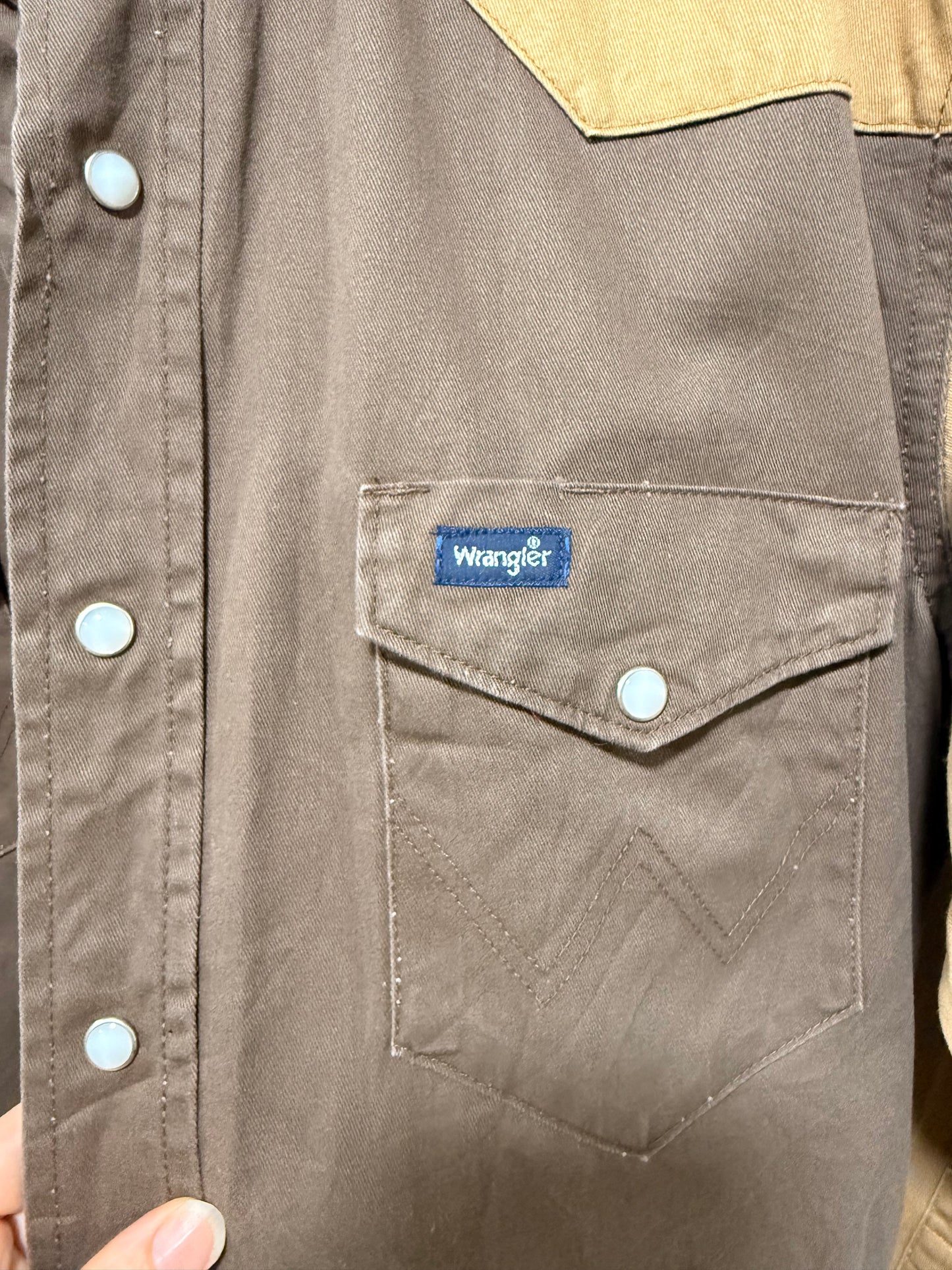 Camisa de Jeans Wrangler Café Hombre M