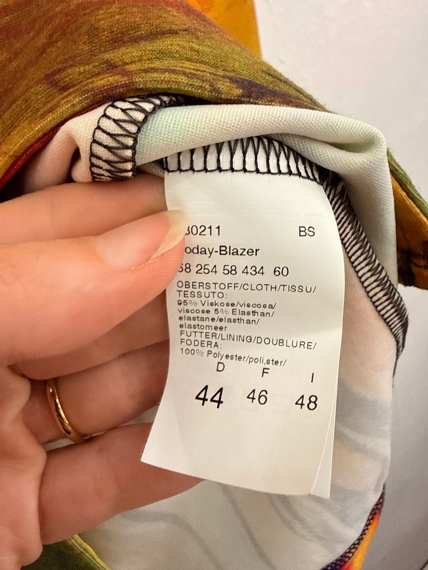 Blazer Airfield Multicolor Vintage Mujer Talla 16 (XL)