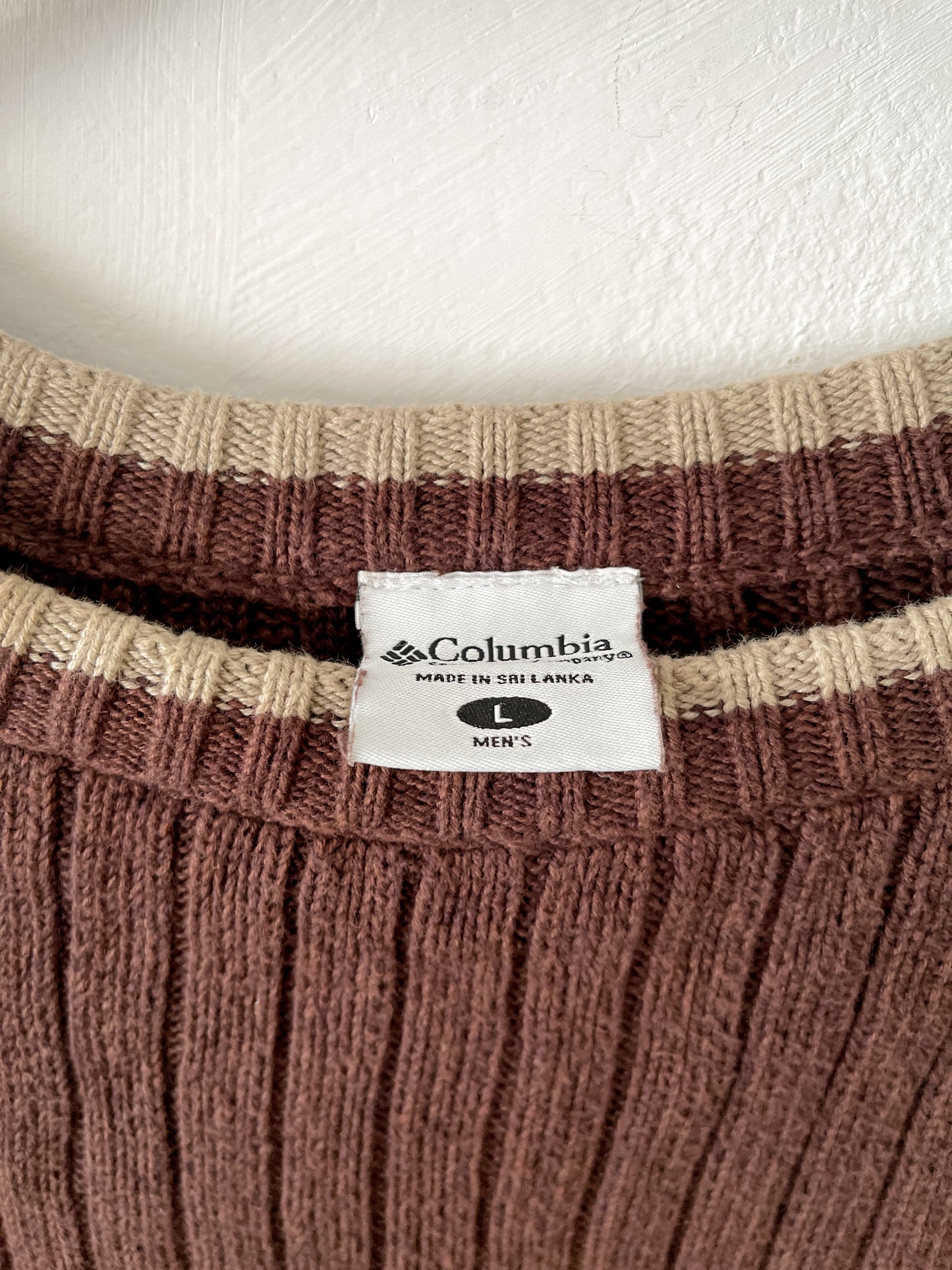CHALECO SWEATER COLUMBIA CAFÉ L HOMBRE
