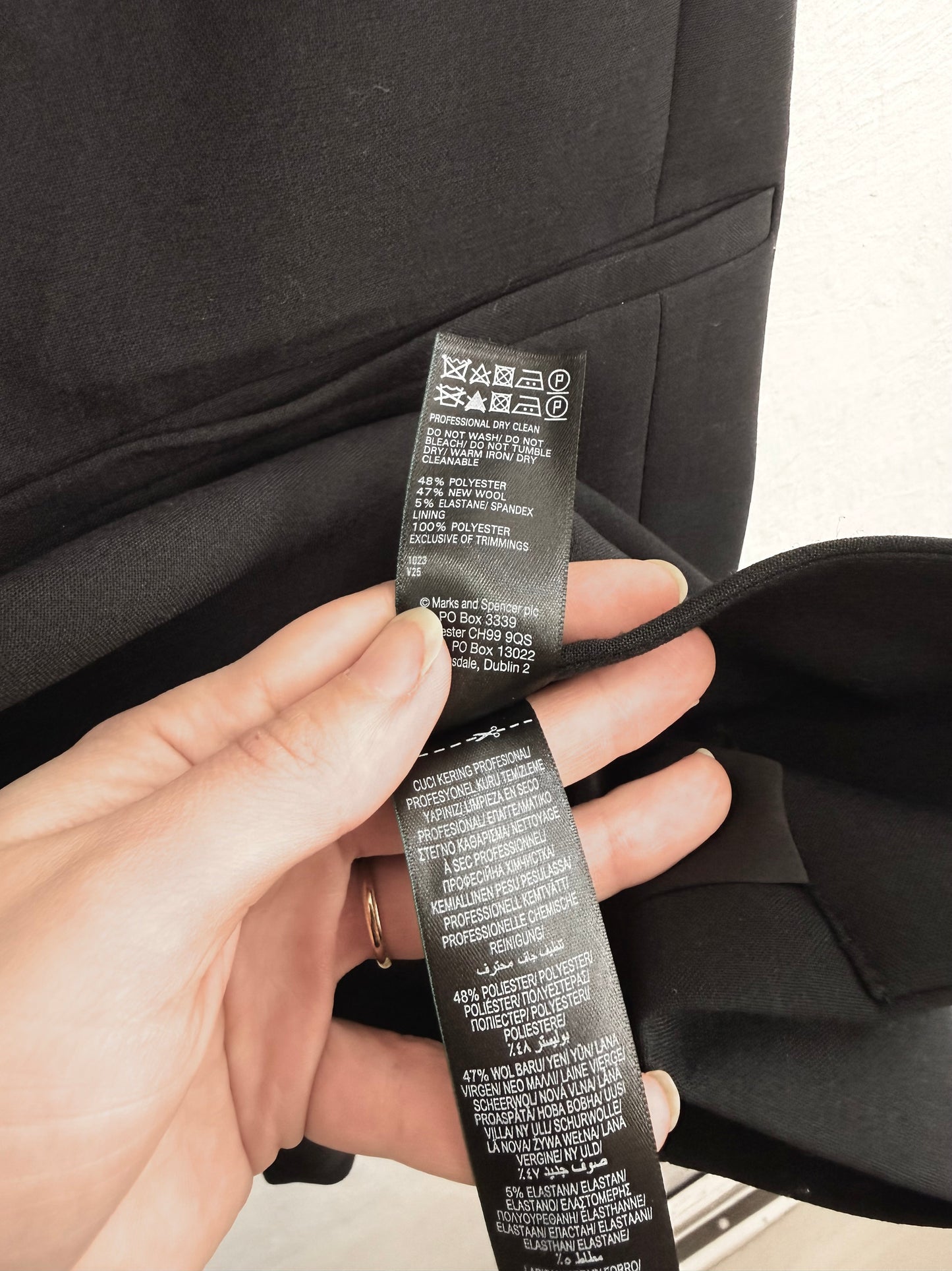 Blazer Sin Mangas M&S Negro Talla 18 (XL)