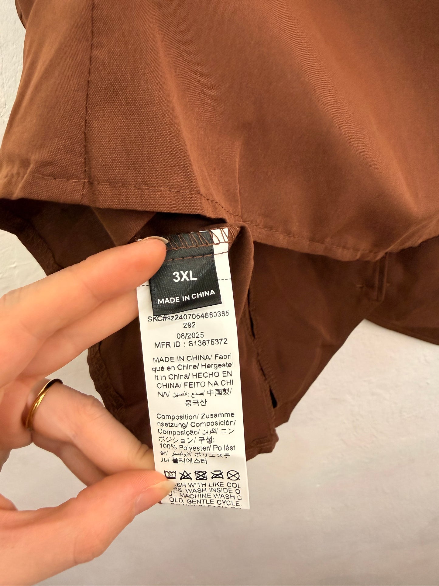 Blazer Gilet Shein Café Mujer 3XL