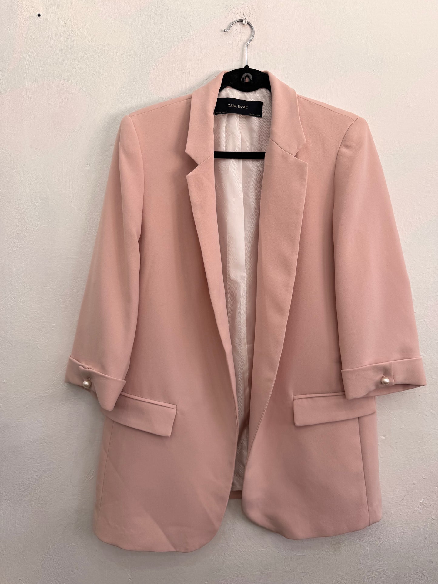 Blazer Zara Palo Rosa Mujer Talla M