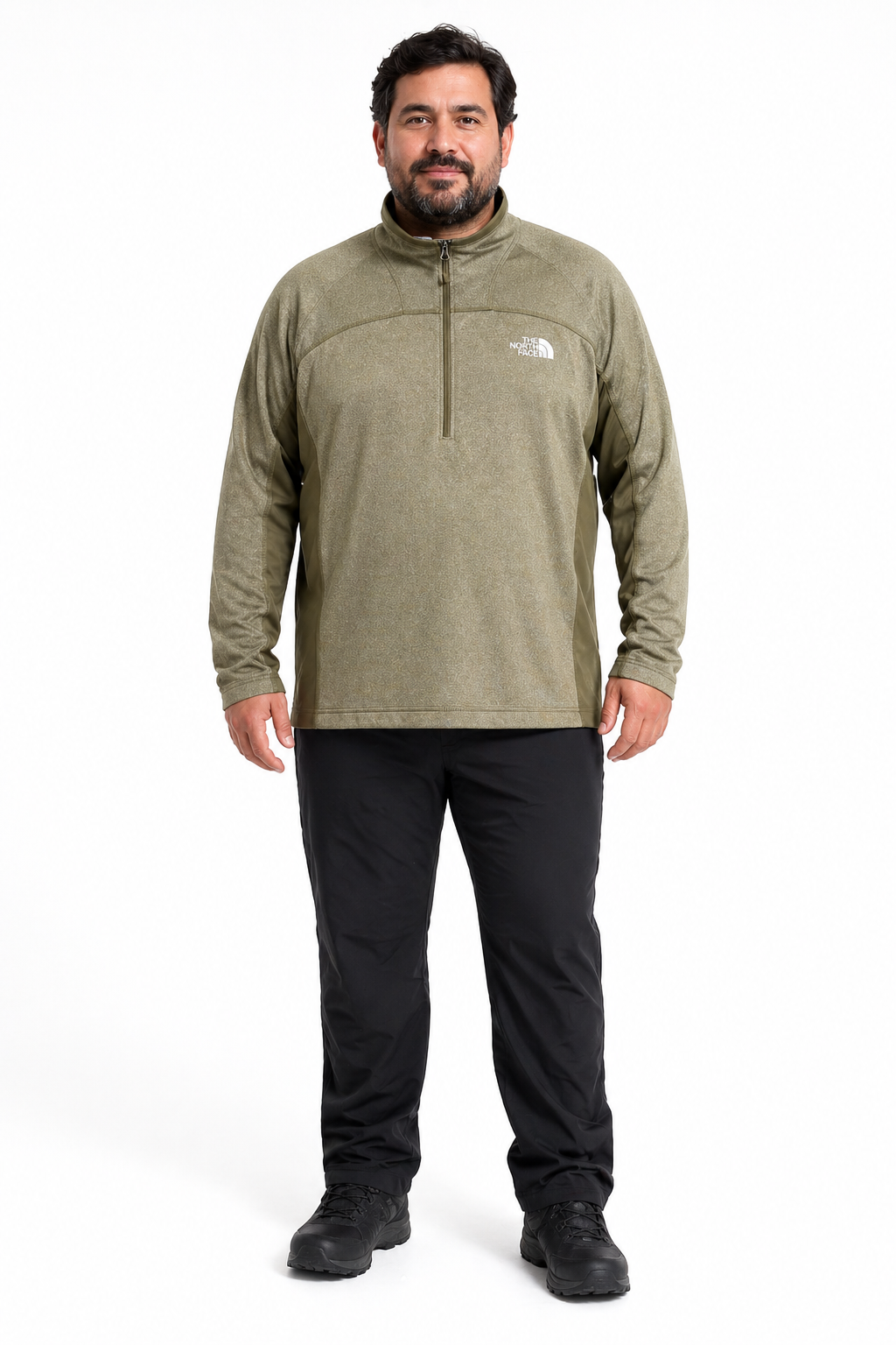 Poleron The North Face 1/4 Zip Verde XXL Hombre