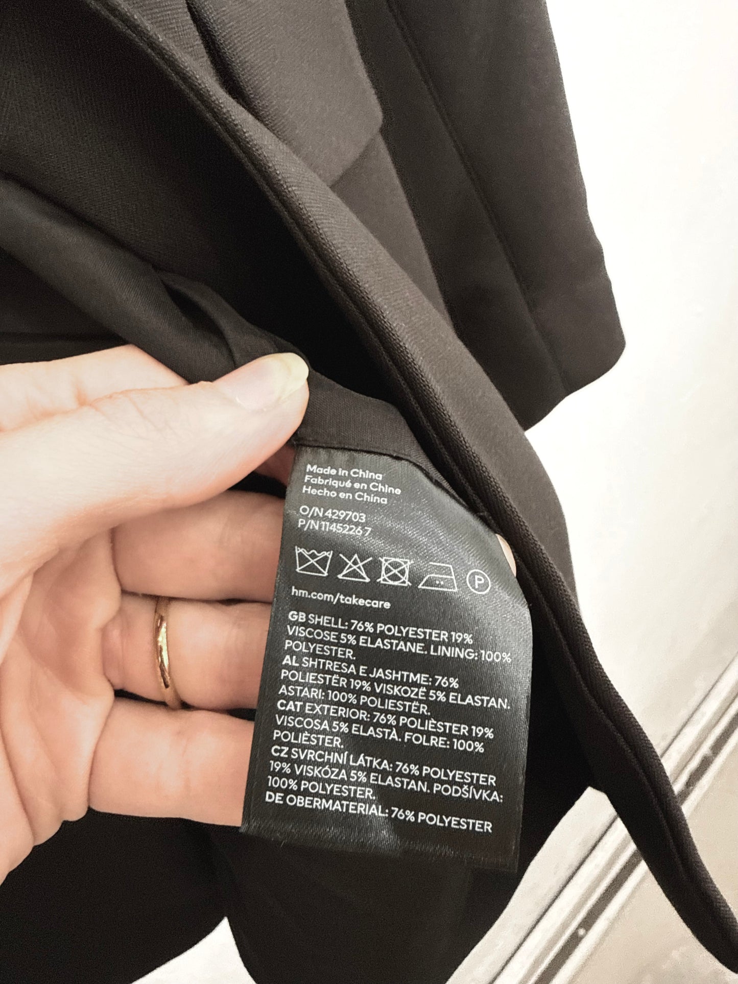 Blazer H&M Mujer Negro XS