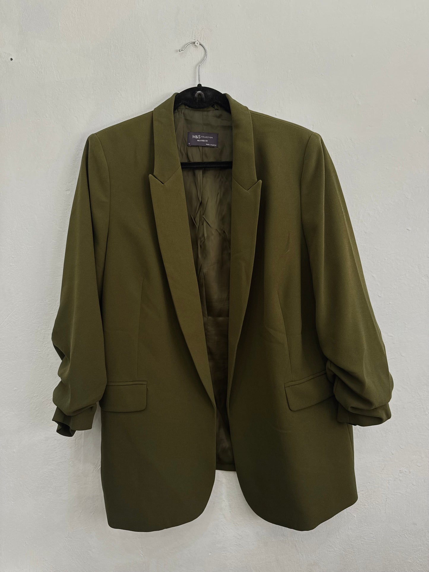 Blazer M&S Verde Oliva Mujer Talla 16 (XL)