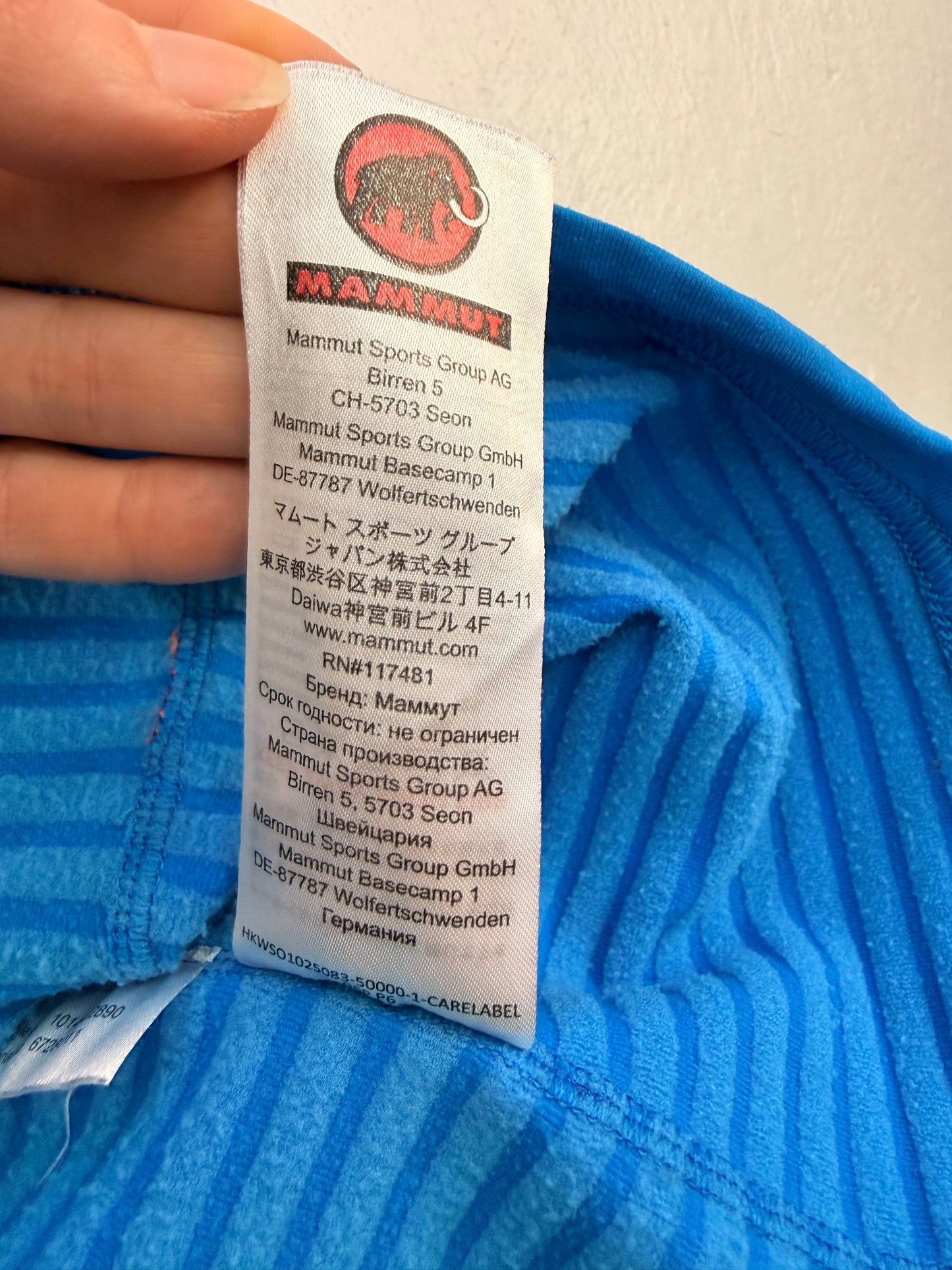 Chaqueta Mammut Aconcagua Midlayer Técnica Azul Mujer M