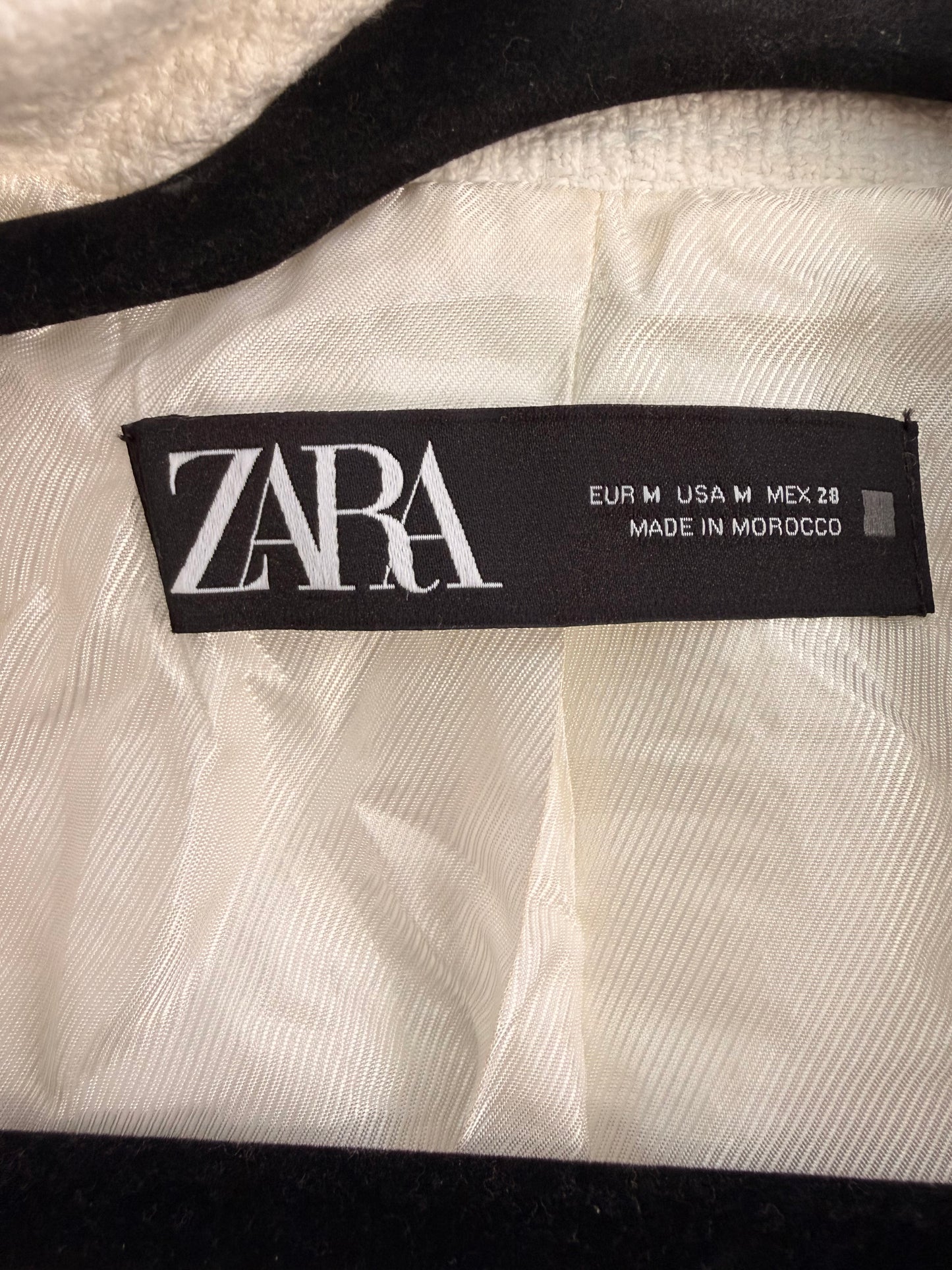 Blazer Zara Blanco Mujer Talla M