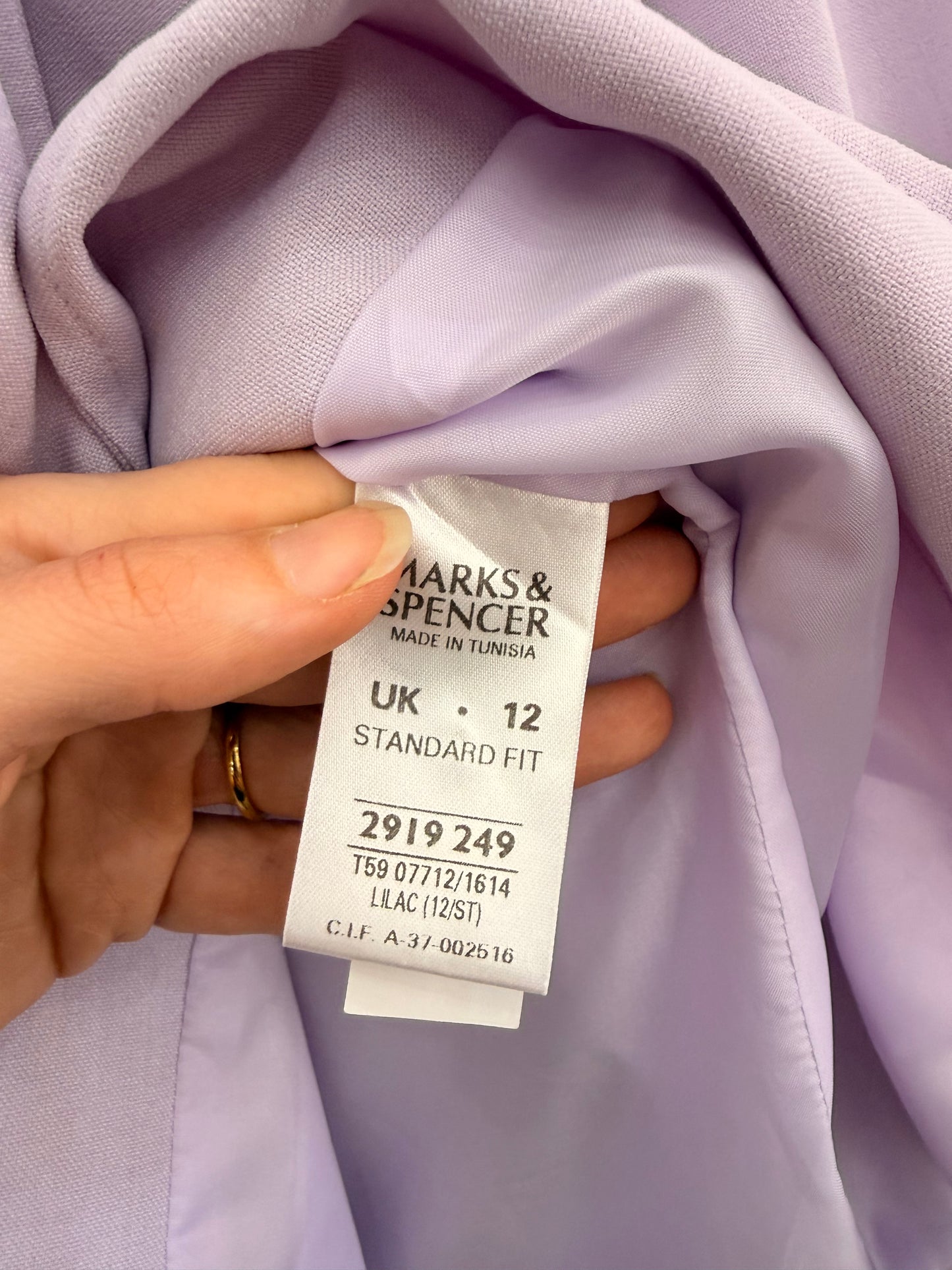 Blazer Marks & Spencer Tailoring Lila Mujer Talla 12 (M/L)
