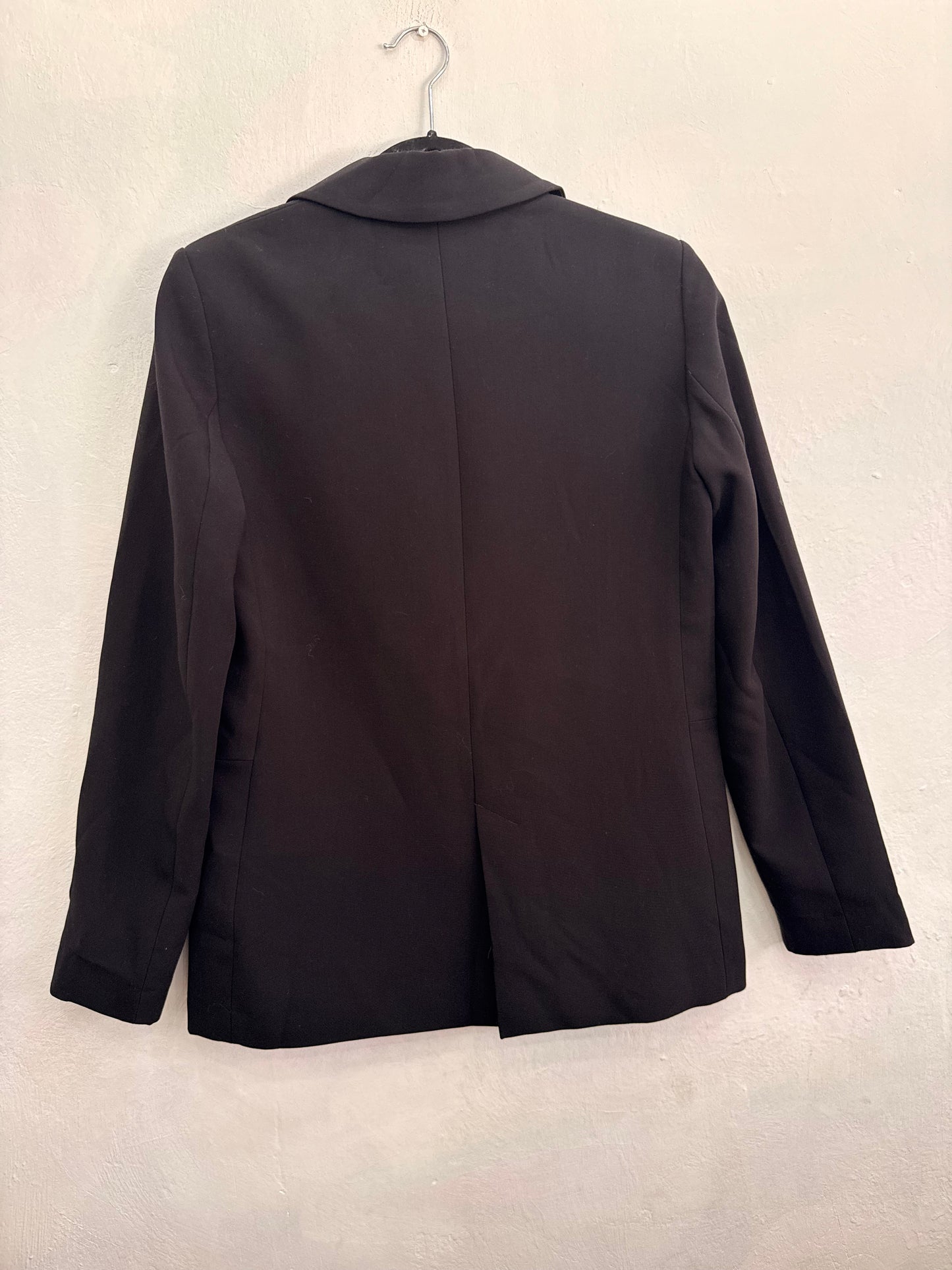 Blazer Pretty Little Thing Negro Manga Brillo Azul Mujer Talla 12 (M)
