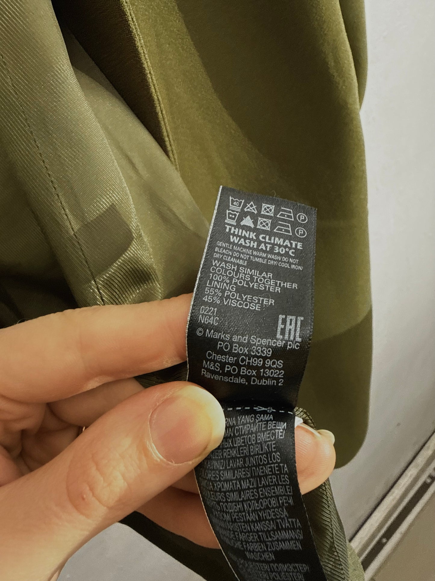 Blazer M&S Verde Oliva Mujer Talla 16 (XL)