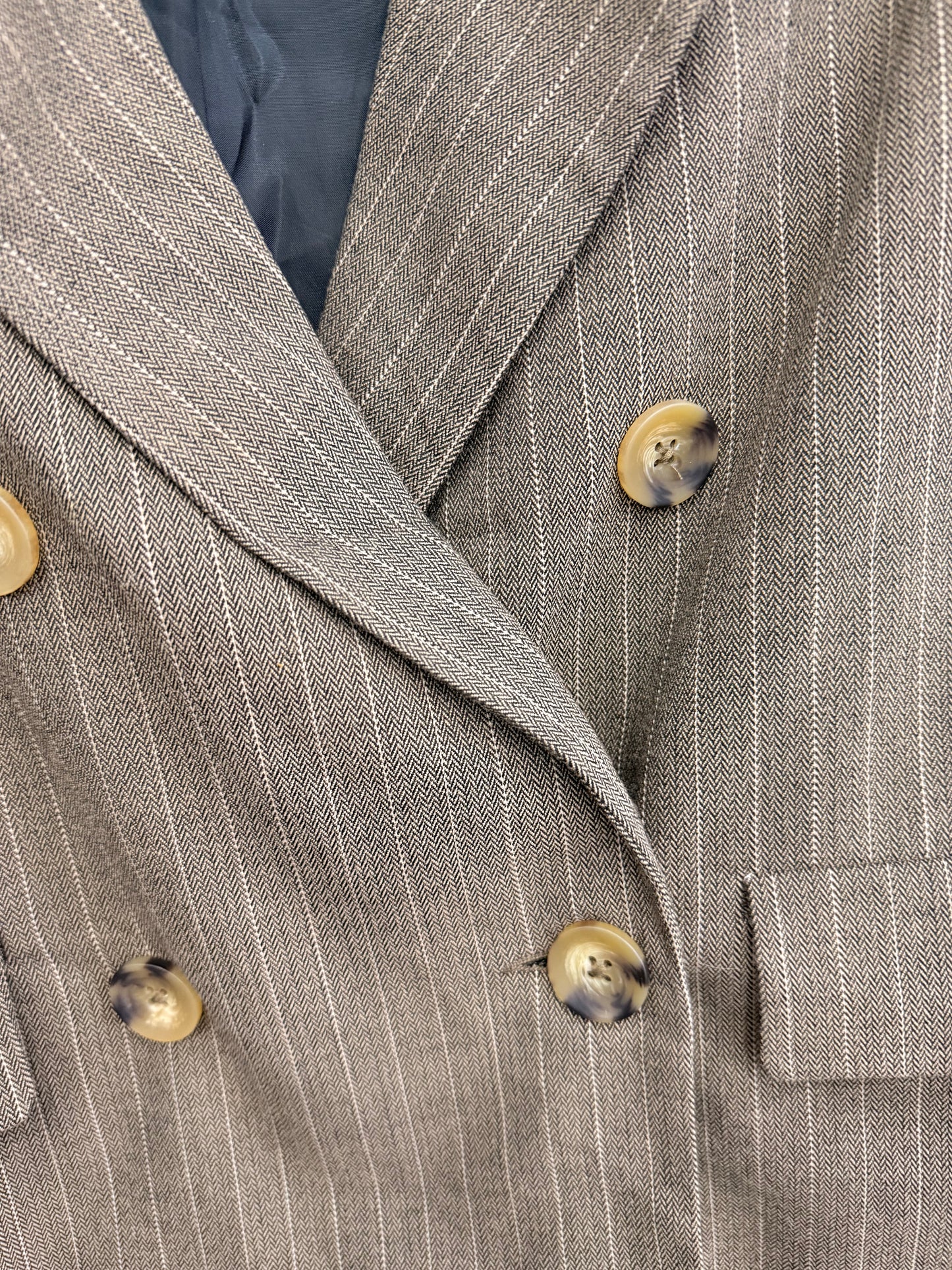 Blazer STR Café Rayas Mujer L