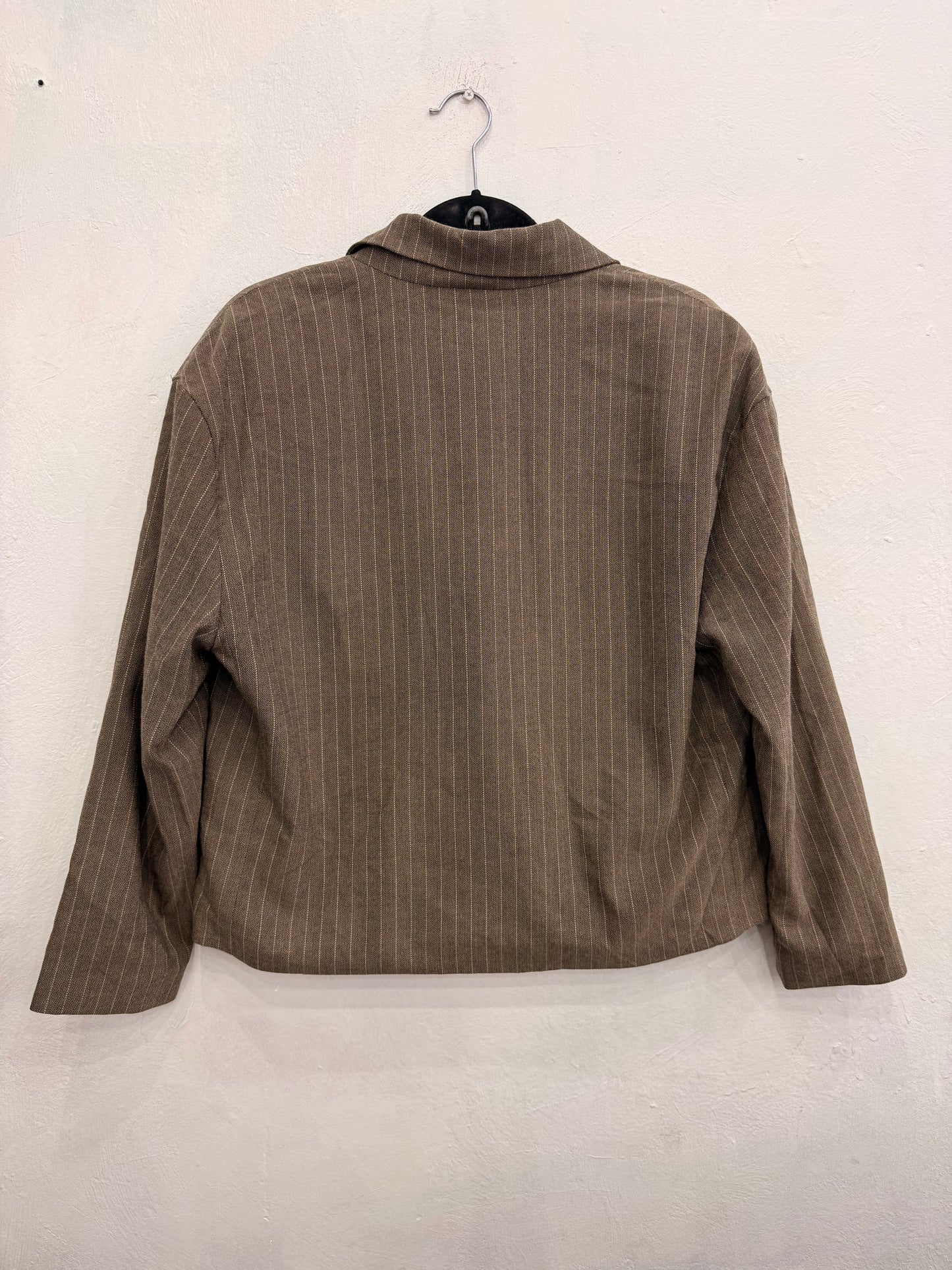Blazer STR Café Rayas Mujer L