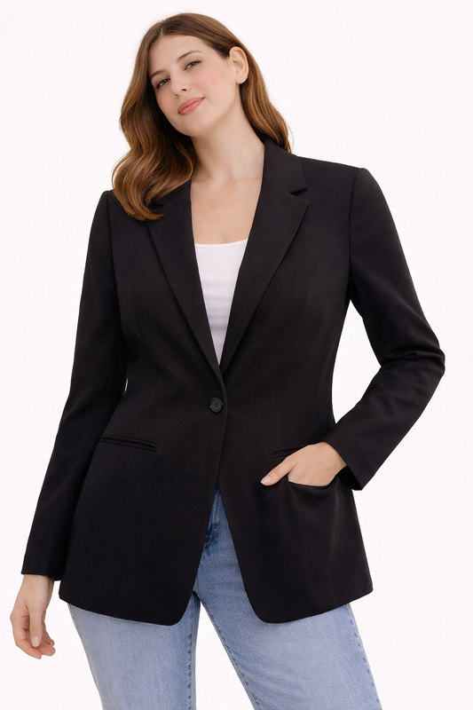Blazer Amaranto Negro Mujer Talla 14 (L)