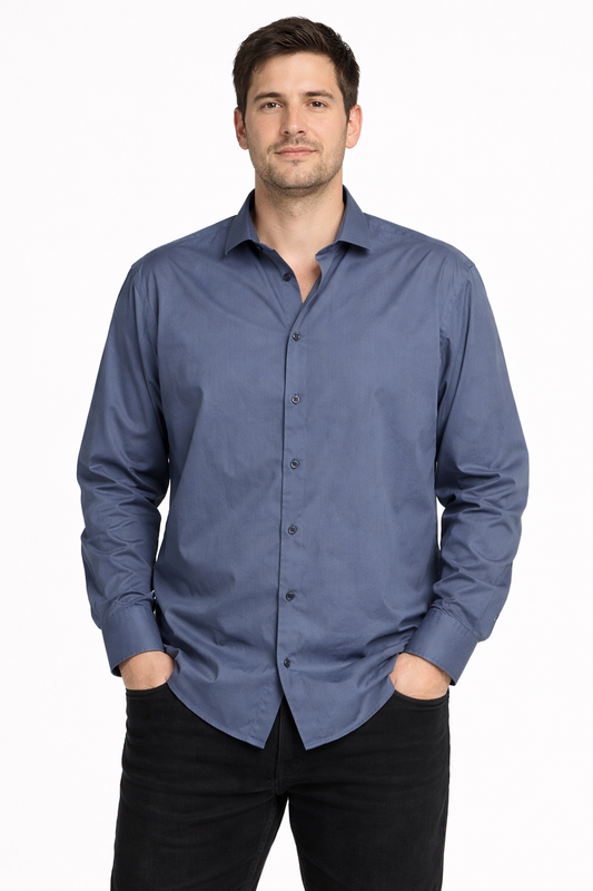 Camisa Hugo Boss Hombre Azul Marino Slim Fit Talla S (EU 38)