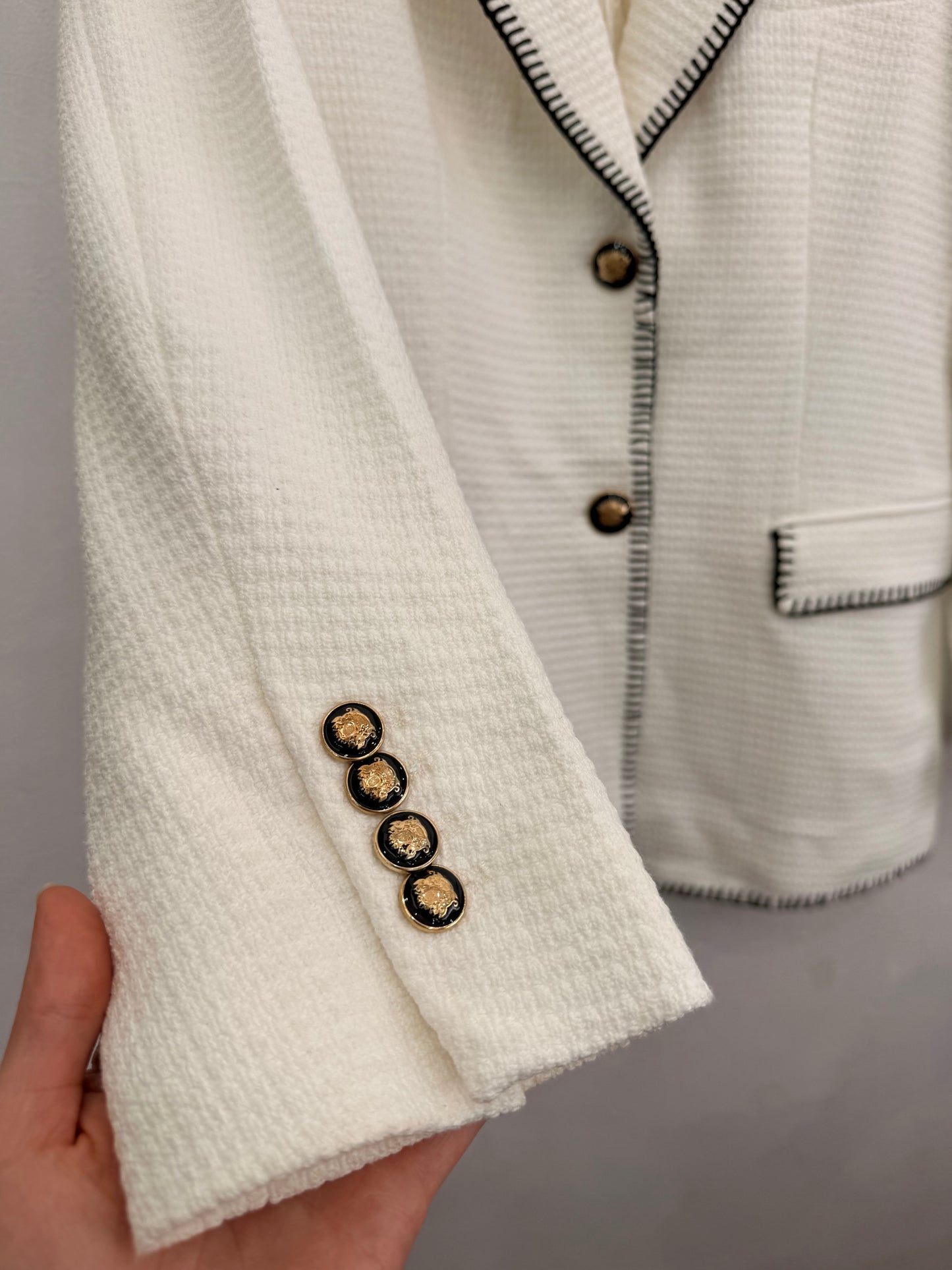 Blazer Zara Blanco Mujer Talla M