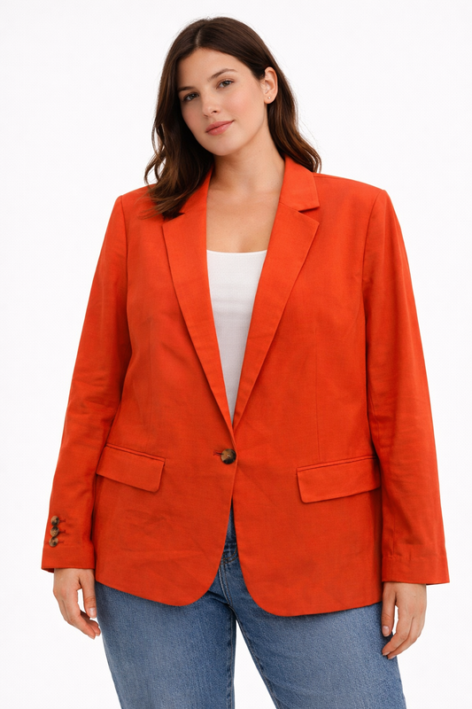Blazer ESPRIT Naranjo Mujer Talla 14 (L)