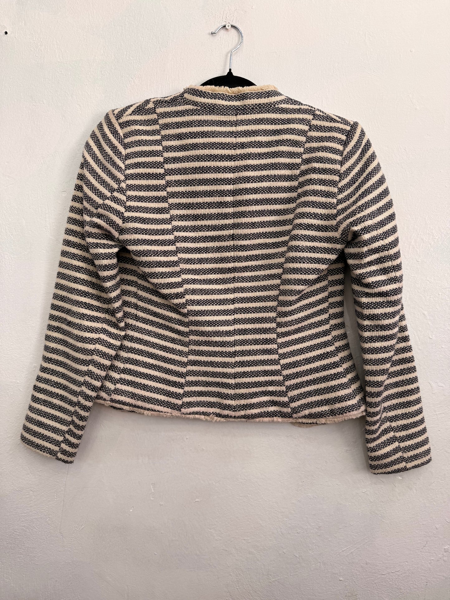 Blazer H&M Beige Rayado Mujer Talla 34 (S)