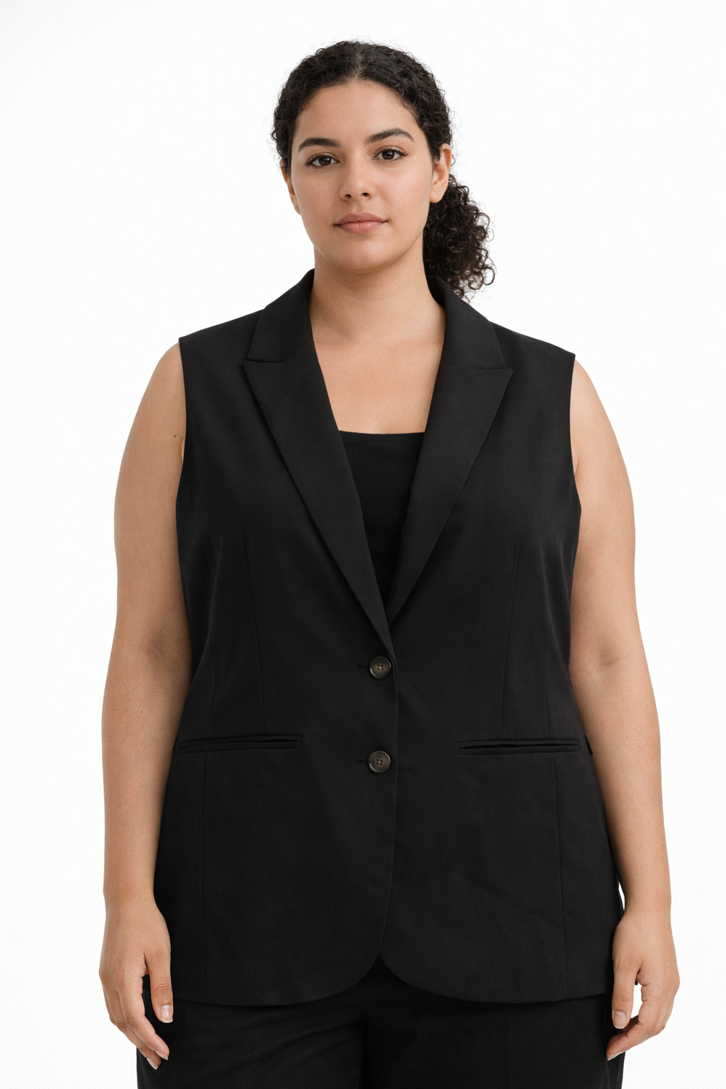 Blazer Sin Mangas M&S Negro Talla 18 (XL)
