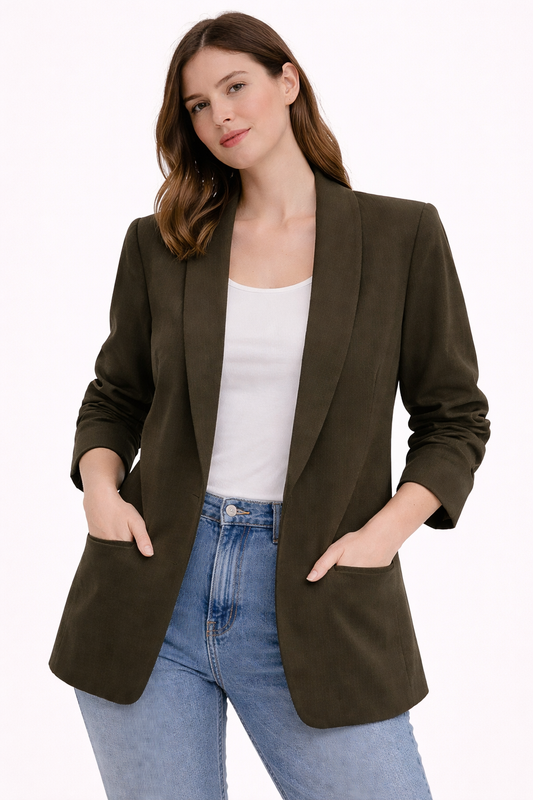 Blazer H&M Verde Oliva S