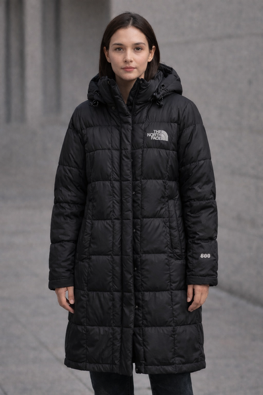 Parka The North Face Larga Con Gorro Negra 600 Mujer Talla S