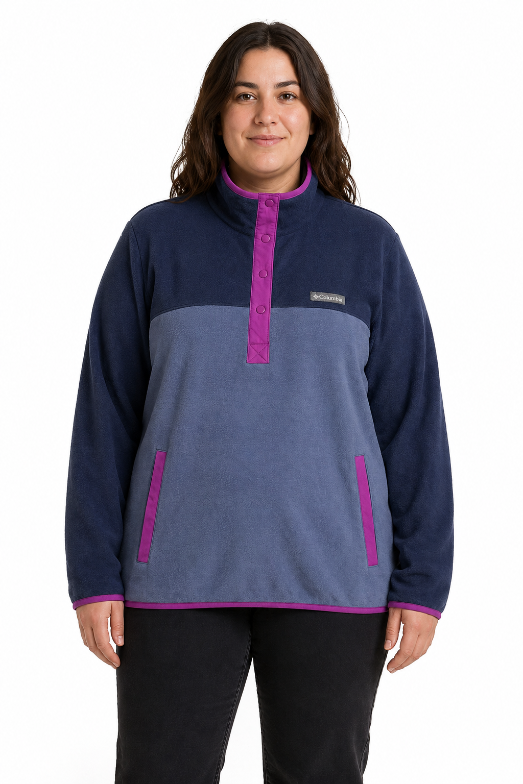 Polar Columbia Benton Springs Azul Marino / Azul Lavanda con Detalles Fucsia Mujer L