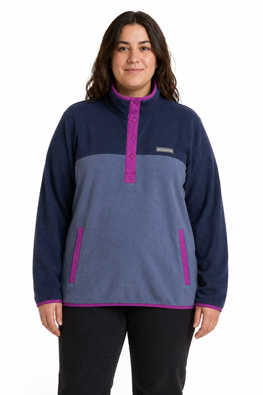 Polar Columbia Benton Springs Azul Marino / Azul Lavanda con Detalles Fucsia Mujer L