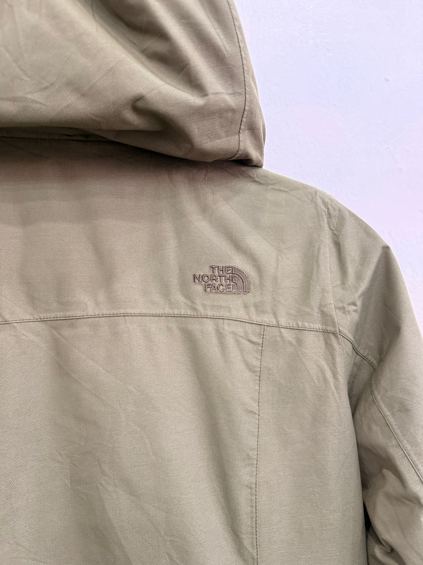 Chaqueta Larga The North Face Verde Impermeable Hyvent  Con Gorro S Mujer
