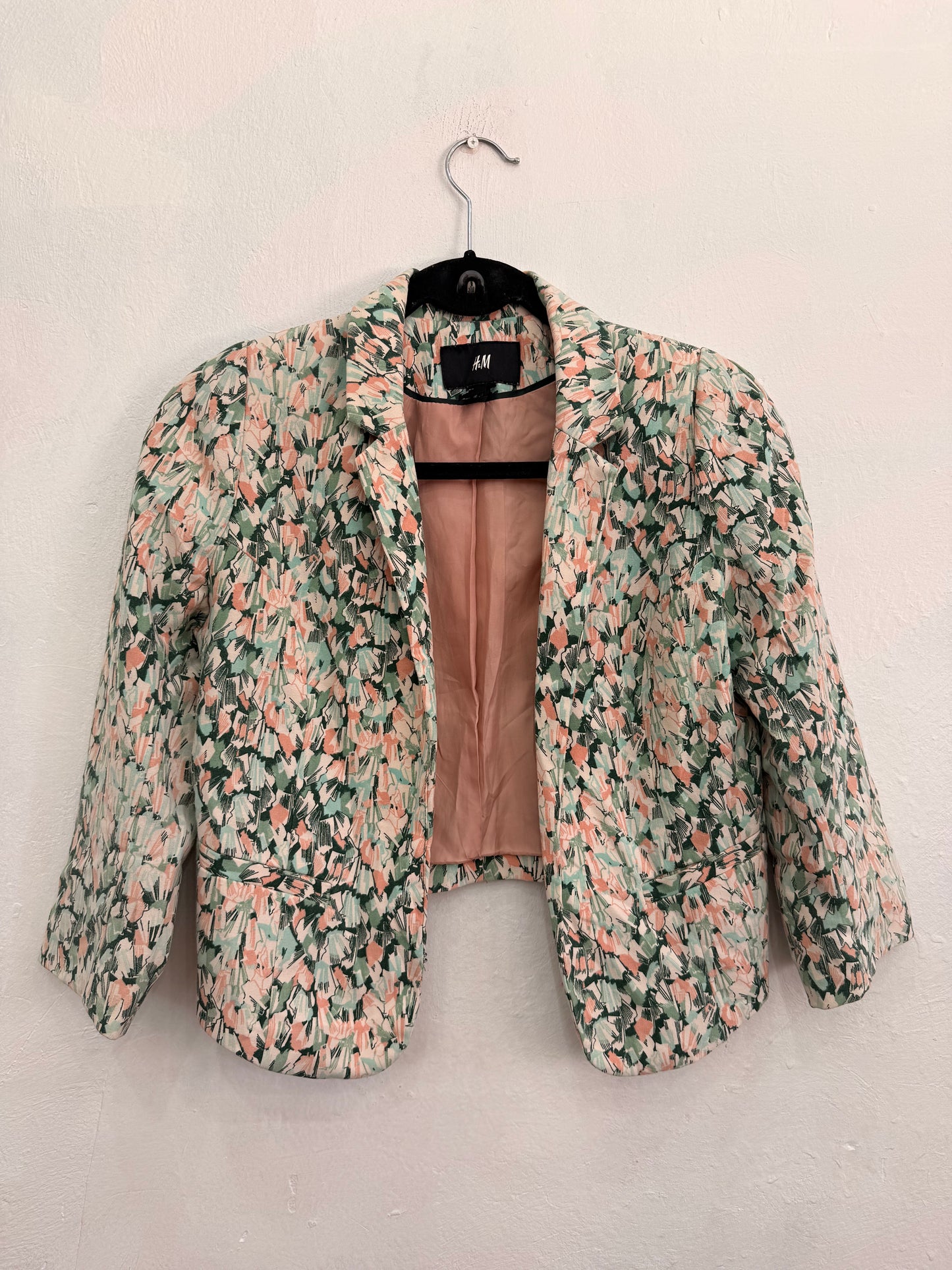 Blazer H&M Floreado Verde Mujer Talla 34 (XS)