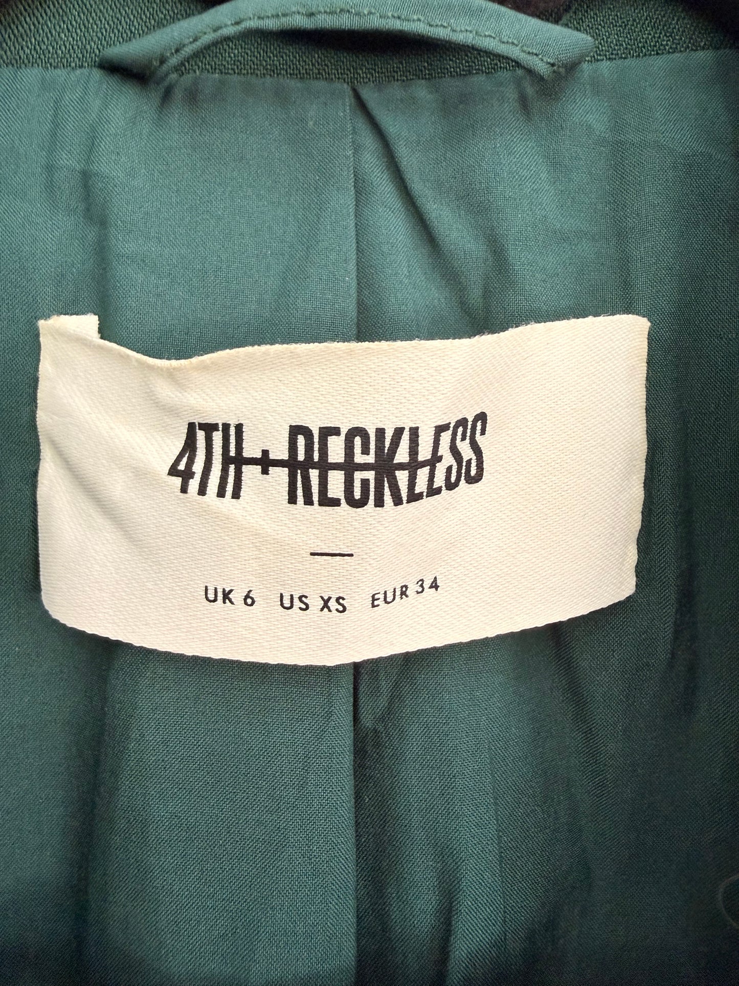 Blazer 4TH RECKLESS Verde Oscuro Mujer XS