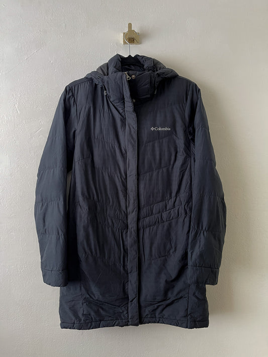 CHAQUETA LARGA COLUMBIA NEGRA M MUJER