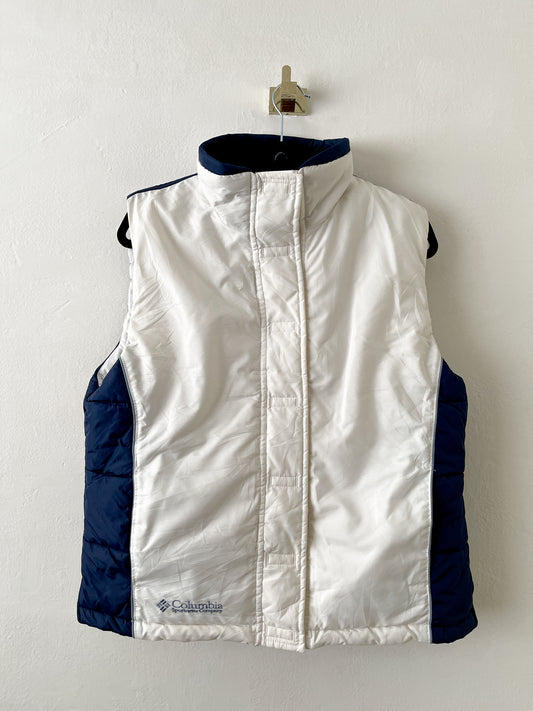 CHAQUETA SIN MANGAS COLUMBIA BLANCA/AZUL L MUJER