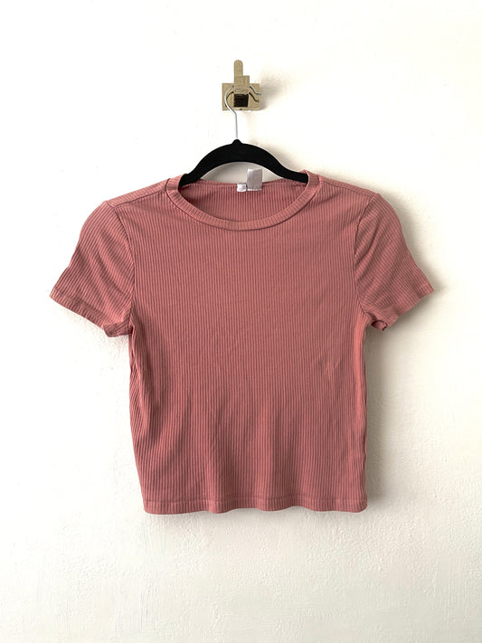 POLERA H&M ROSA PALO M MUJER